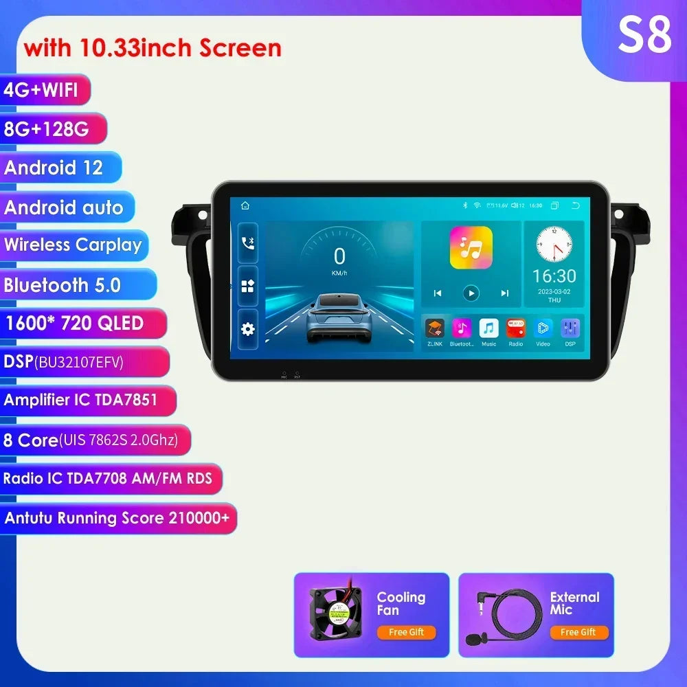 Peugeot 508 508SW 2011-2018  9" / 10,33" Android 14 Carplay Android auto wireless wifi bt gps 4g  AUTM8VXQ