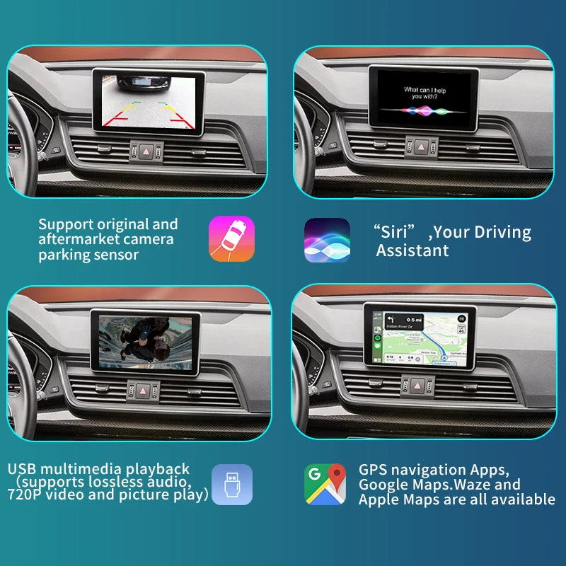 Audi Q5/Q5L  2010-2020 Wireless Apple CarPlay Android Auto Mirror Link AirPlay Navigation GPS AUTMADQ5L