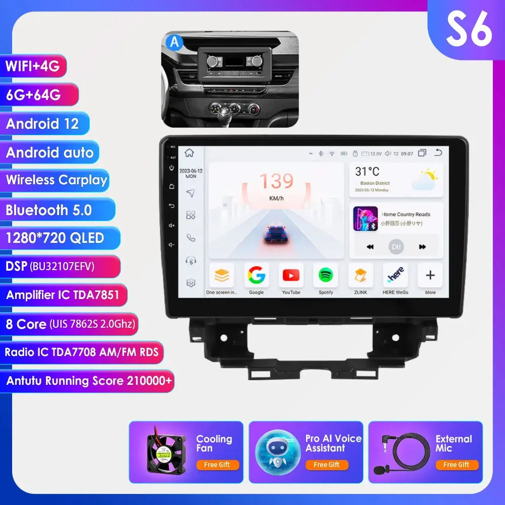Renault Kangoo 2019-2025 9" Android 14 Carplay Android auto wireless wifi bt gps 4g  AUTM4NJ5