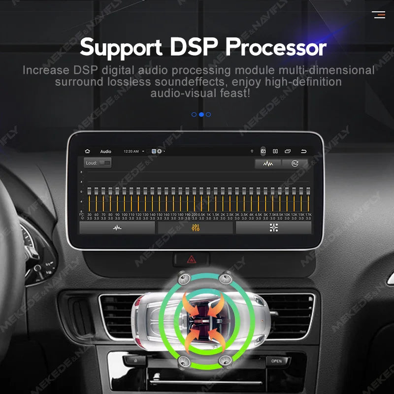 Audi Q5 2009-2016 10,25" Android 14 Wireless CarPlay Android Auto Radio Multimedia 4G DSP Navigatore  AUTM9NRU