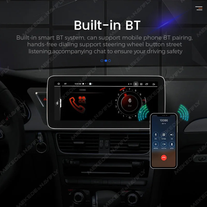 Audi A4 A4L A5 B8 2009-2016 10,25" Android 14 Stereo Car Smart System   Wireless CarPlay Wireless Android Auto  Multimedia Video Player Display 4G WiFi BT  AUTMAI1Y