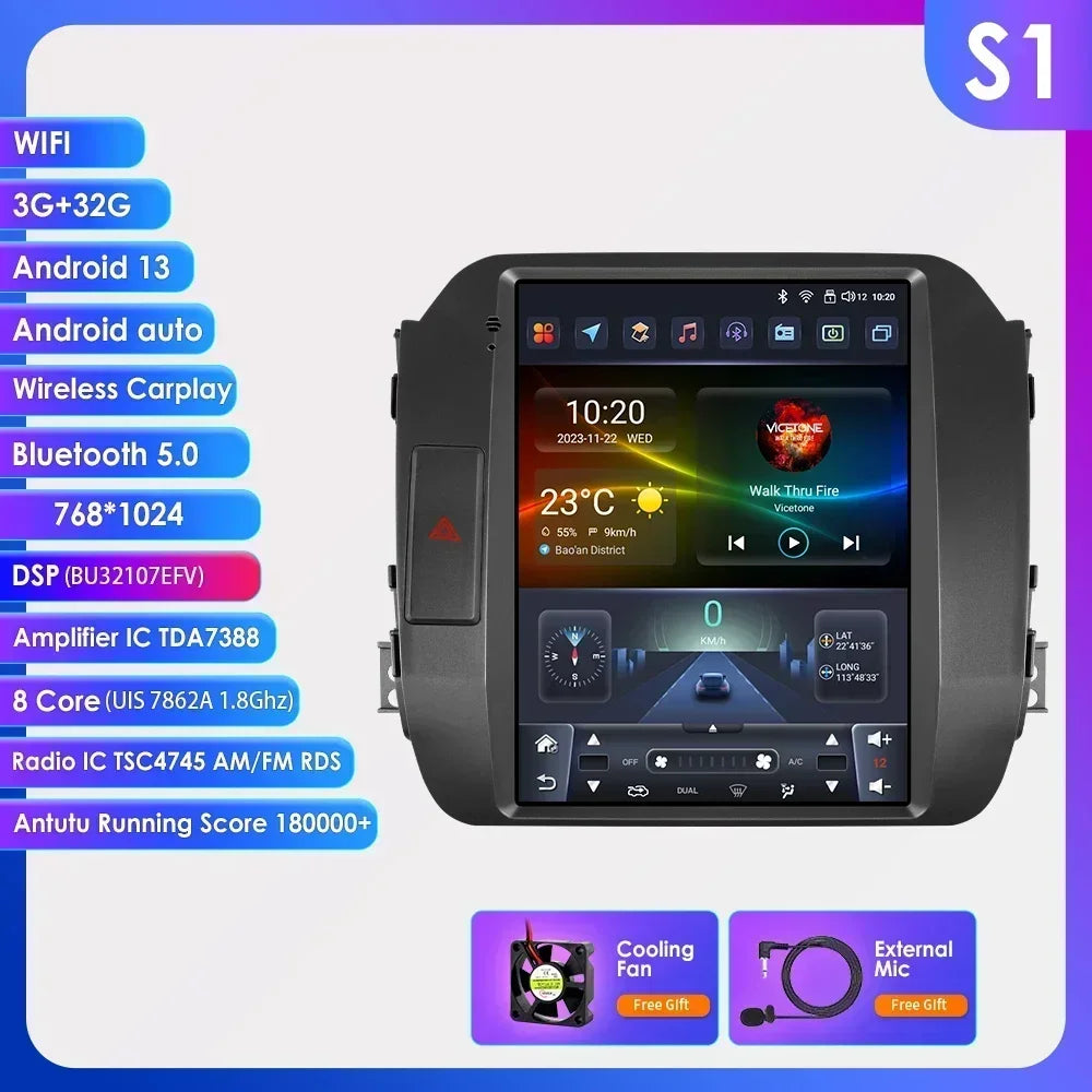 KIA Sportage 3 2010-2016 9,7" Android 14 Carplay Android auto wireless wifi bt gps 4g  AUTMI8LU
