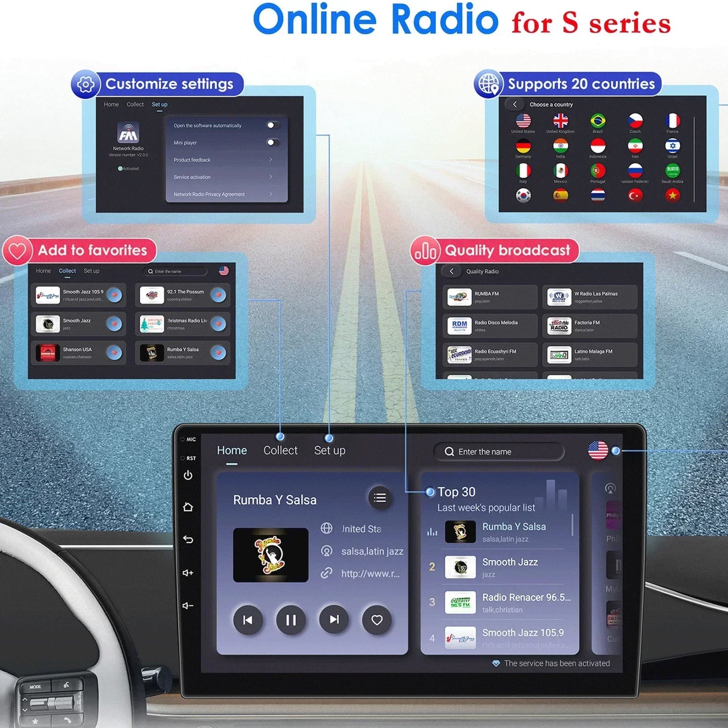 Toyota Corolla Verso 2010-2018 9" Android 14 Carplay Android auto wireless wifi bt gps 4g  AUTM348A
