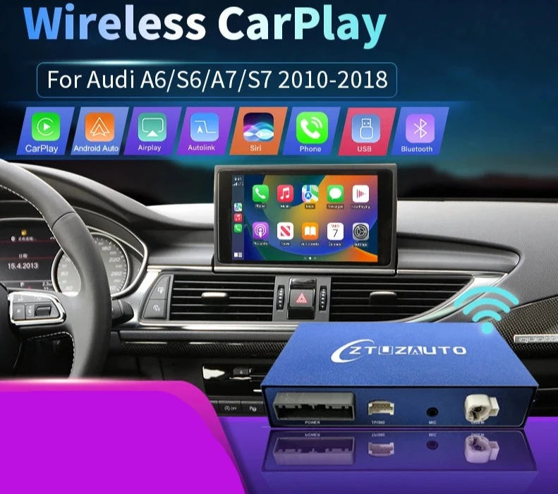 Audi A6 A7 S6 S7 2010-2018 Wireless Apple CarPlay Android Auto Mirror Link AirPlay Navigation AUTMADA6A7S7