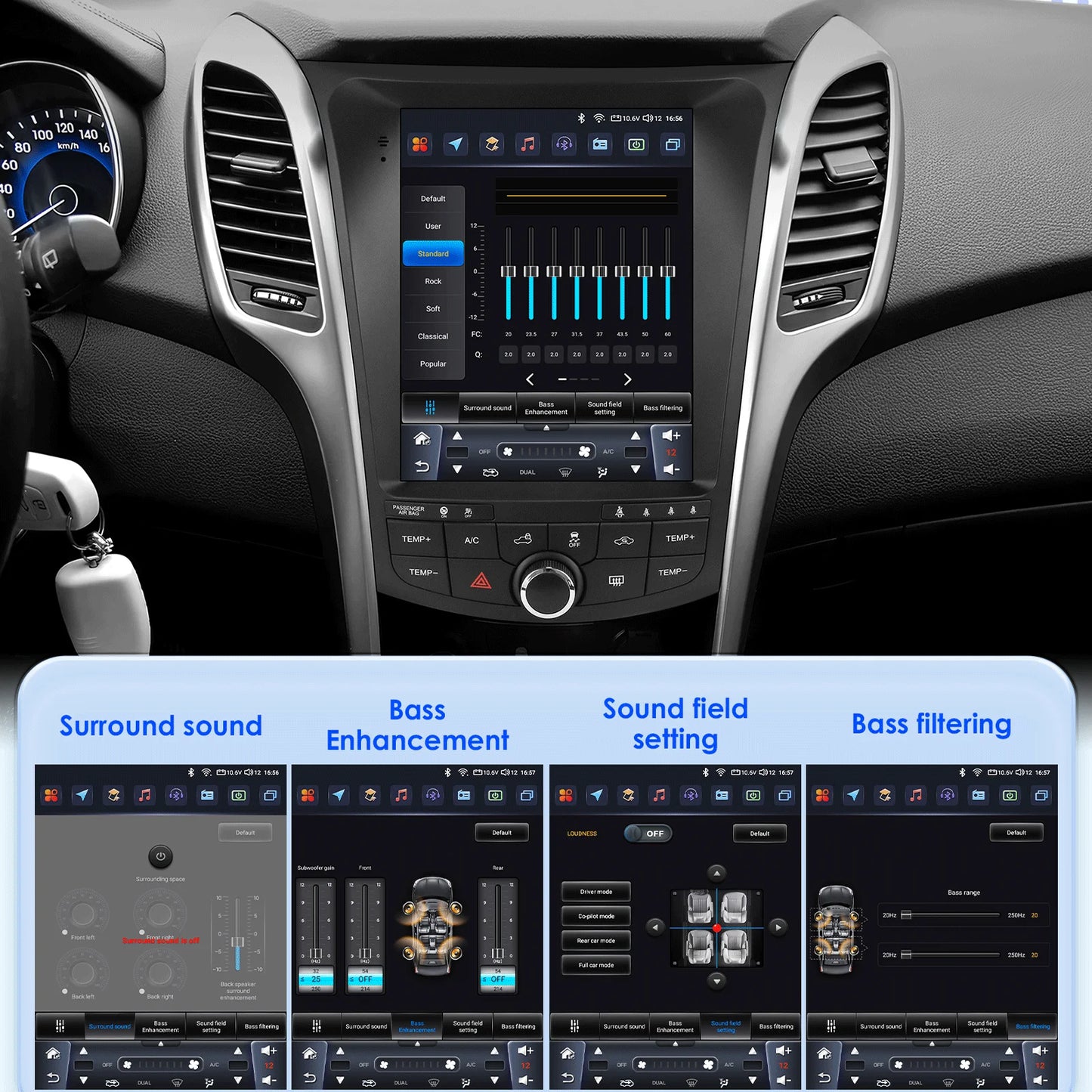 Hyundai I30 GD Elantra GT 2011 - 2017 9,7" Android 14 Carplay Android auto wireless wifi bt gps 4g  AUTM26P7