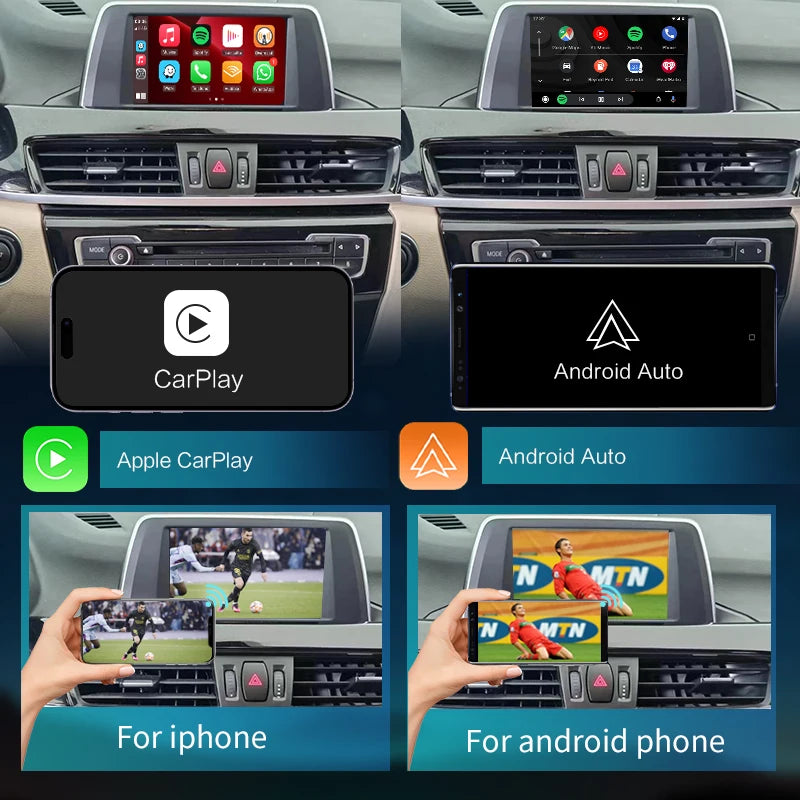 BMW 1 2 3 4 5 7 Series E70 F10 X1 X3 F25 F26 F48 MINI X4 X5 X6 F56 F15 Wireless CarPlay   Android Auto  AirPlay  Mirror Link USB Camera AUTMBMWEFX