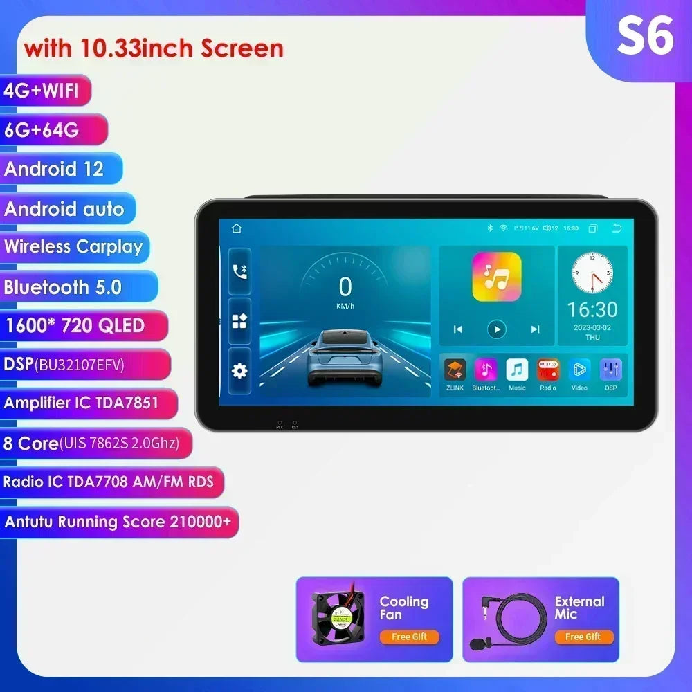 Fiat Ducato Peugeot Boxer Citroen Jumper 2 2006-2022 9" Android 14 Carplay Android auto wireless wifi bt gps 4g  AUTM7UCV