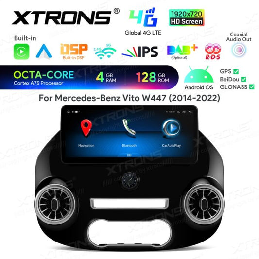 Autoradio Android con schermo IPS da 12,3" per Mercedes-Benz Vito W447 | Compatibile con Apple CarPlay e Android Auto | IAH24M447