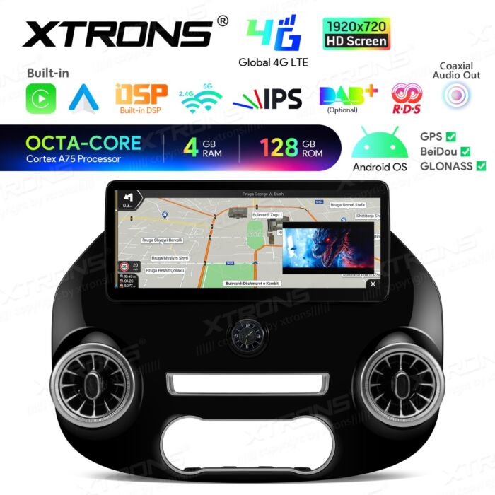 Autoradio Android con schermo IPS da 12,3" per Mercedes-Benz Vito W447 | Compatibile con Apple CarPlay e Android Auto | IAH24M447