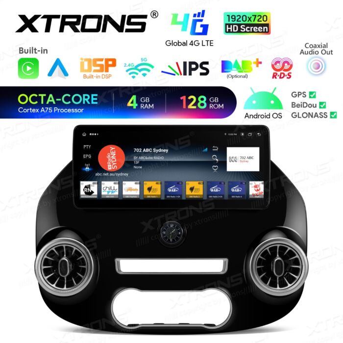 Autoradio Android con schermo IPS da 12,3" per Mercedes-Benz Vito W447 | Compatibile con Apple CarPlay e Android Auto | IAH24M447