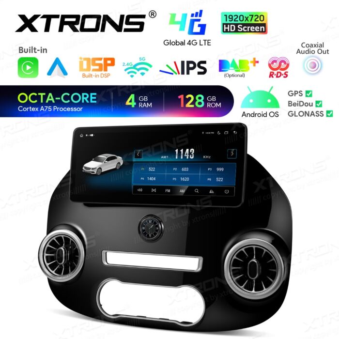 Autoradio Android con schermo IPS da 12,3" per Mercedes-Benz Vito W447 | Compatibile con Apple CarPlay e Android Auto | IAH24M447
