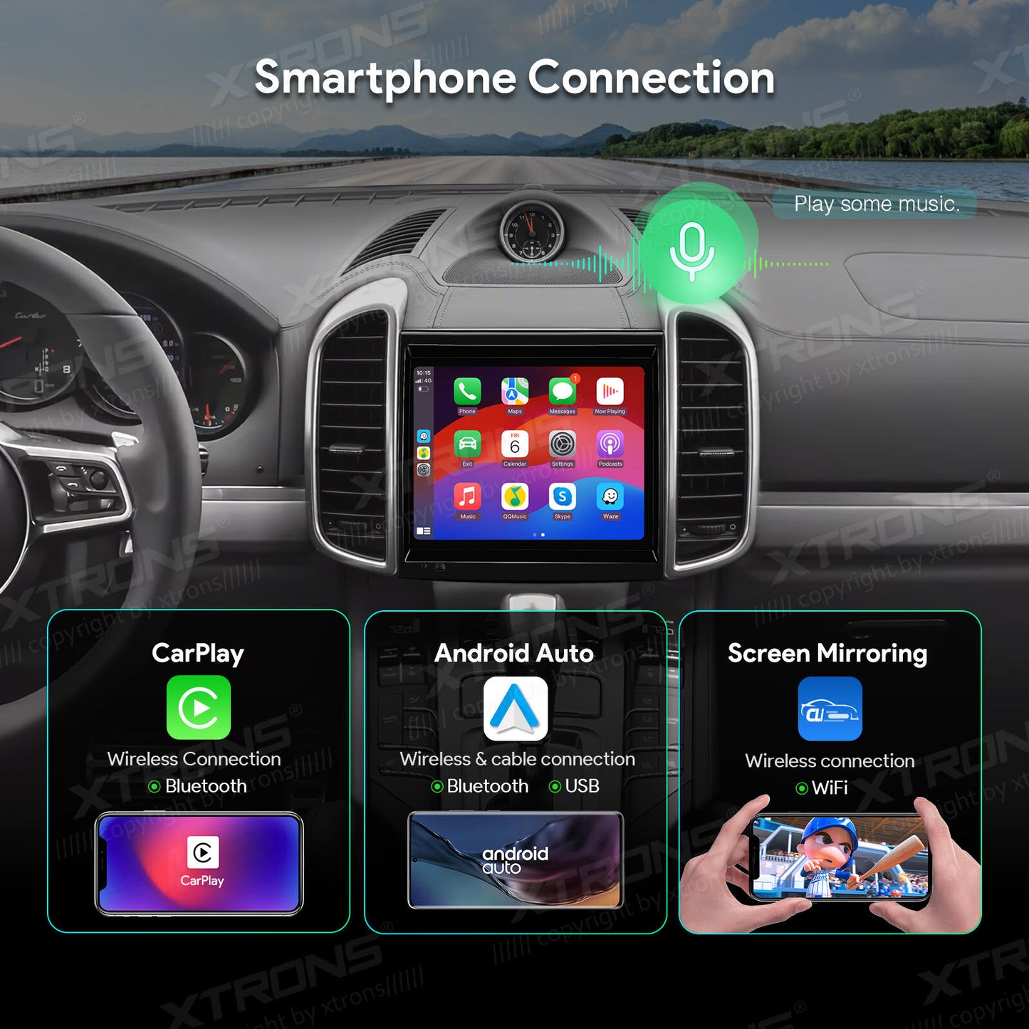 Porsche Cayenne 92A o E2 con sistema PCM 3.1 2010-2016  8,4" 4GB RAM 128 ROM Octacore Carplay / Android auto Wireless GPS WIFI BT IAH84KYPT