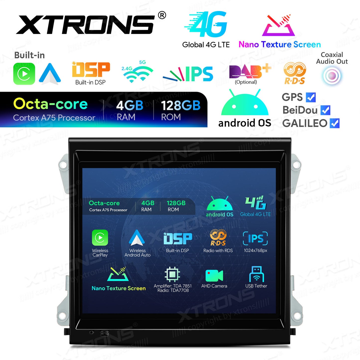Porsche Cayenne 92A o E2 con sistema PCM 3.1 2010-2016  8,4" 4GB RAM 128 ROM Octacore Carplay / Android auto Wireless GPS WIFI BT IAH84KYPT