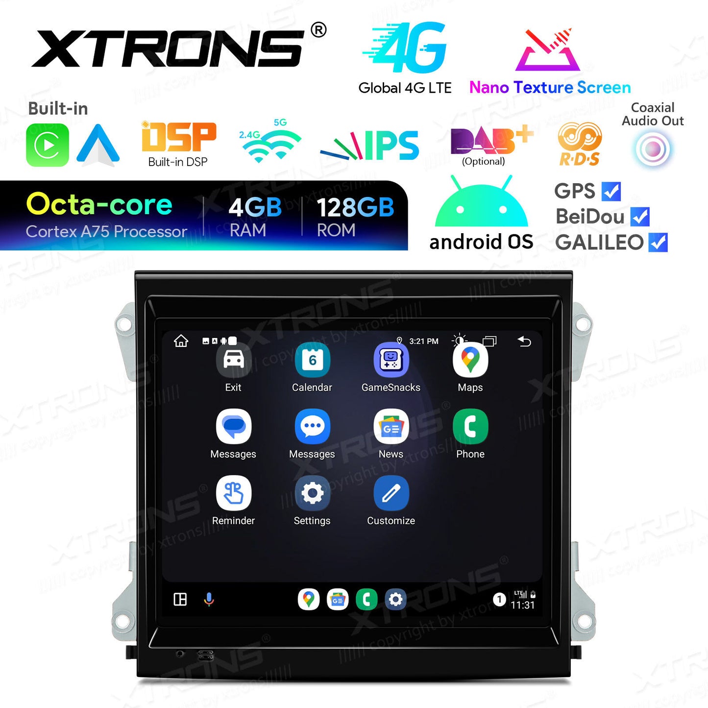 Porsche Cayenne 92A o E2 con sistema PCM 3.1 2010-2016  8,4" 4GB RAM 128 ROM Octacore Carplay / Android auto Wireless GPS WIFI BT IAH84KYPT