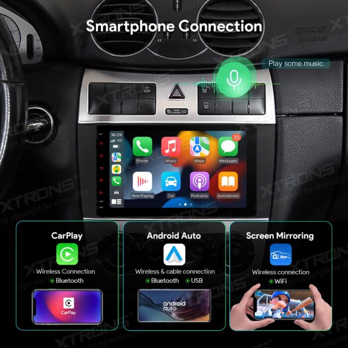 Autoradio Android da 8 pollici per Mercedes-Benz Classe CLK | Apple CarPlay e Android Auto | IAH84M209SL