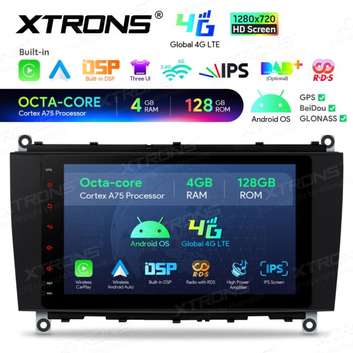 Autoradio Android da 8 pollici per Mercedes-Benz Classe CLK | Apple CarPlay e Android Auto | IAH84M209SL