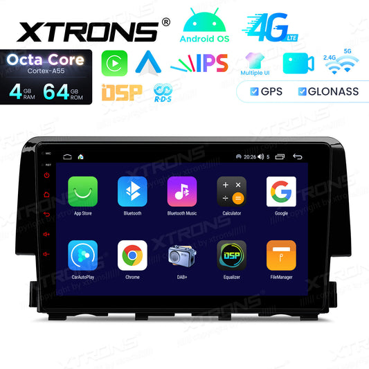 Honda Civic 2015-2022 Sistema operativo Android 14  Octa Core  4 GB di RAM e 64 GB di ROM Carpla Android auto wireless GPS bt Schermo IPS  IDP90CVH