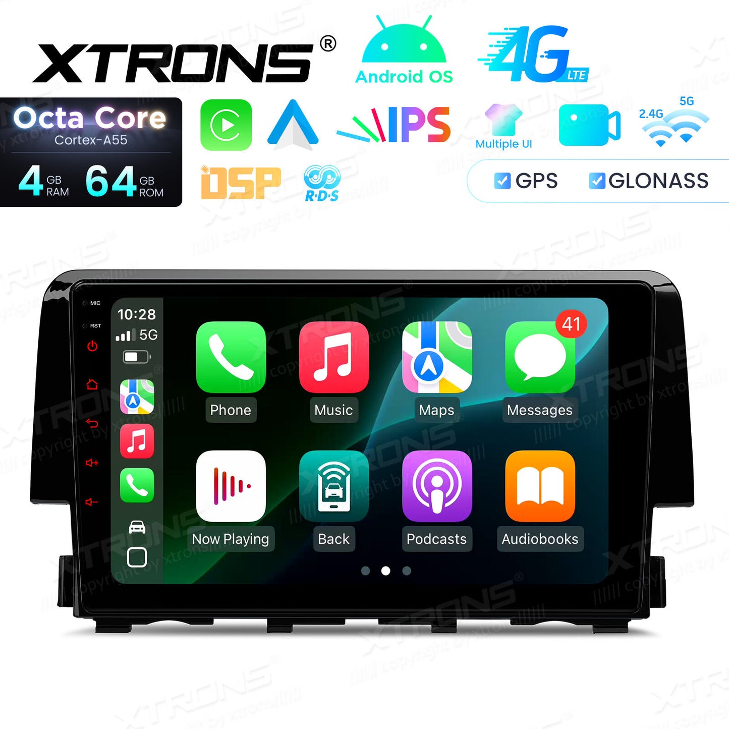 Honda Civic 2015-2022 Sistema operativo Android 14  Octa Core  4 GB di RAM e 64 GB di ROM Carpla Android auto wireless GPS bt Schermo IPS  IDP90CVH
