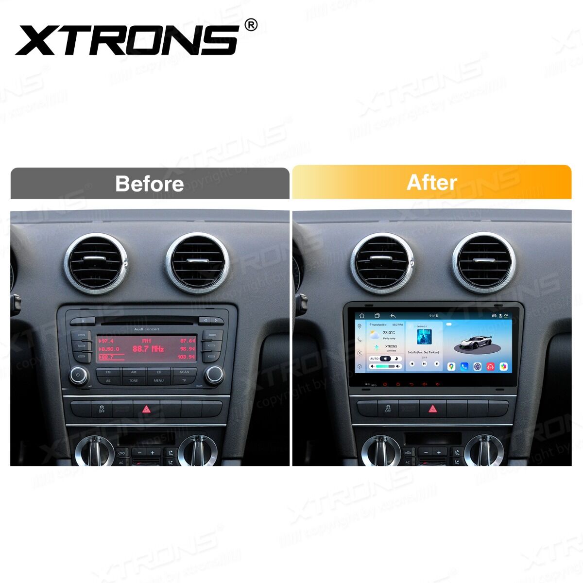 Audi A3/S3/RS3 8,8"  Android 14 | 8-Core, 4 GB di RAM, 64 GB di SSD | CarPlay wireless e Android Auto | Doppio Bluetooth e inclinometro | IM84A3AH