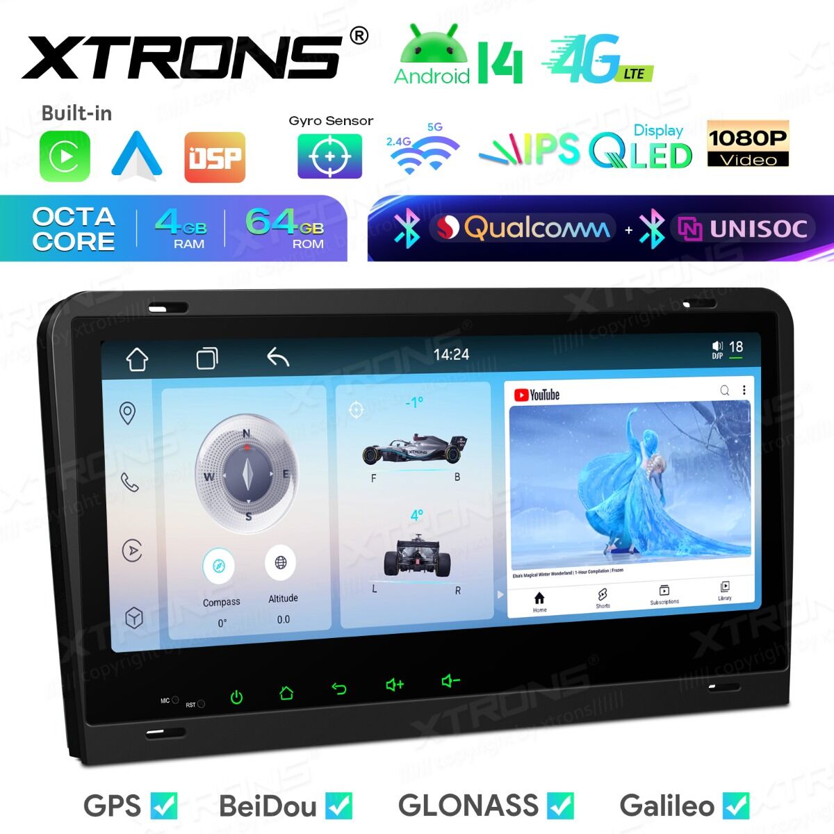 Audi A3/S3/RS3 8,8"  Android 14 | 8-Core, 4 GB di RAM, 64 GB di SSD | CarPlay wireless e Android Auto | Doppio Bluetooth e inclinometro | IM84A3AH