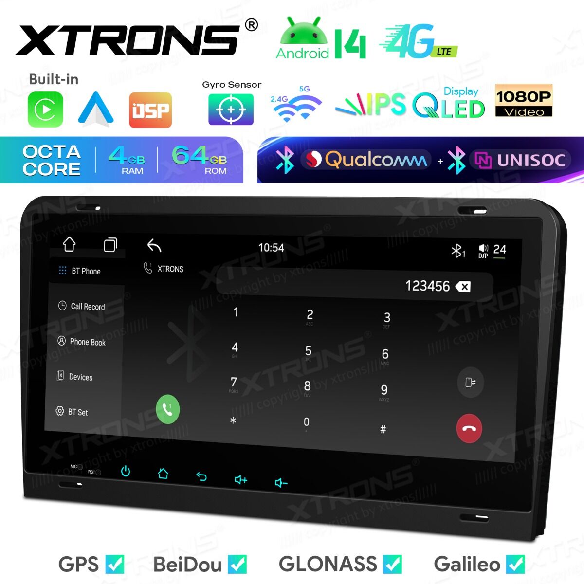 Audi A3/S3/RS3 8,8"  Android 14 | 8-Core, 4 GB di RAM, 64 GB di SSD | CarPlay wireless e Android Auto | Doppio Bluetooth e inclinometro | IM84A3AH