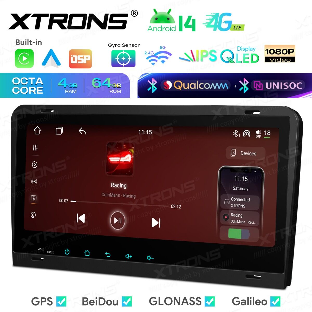Audi A3/S3/RS3 8,8"  Android 14 | 8-Core, 4 GB di RAM, 64 GB di SSD | CarPlay wireless e Android Auto | Doppio Bluetooth e inclinometro | IM84A3AH