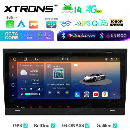 Audi A4/S4/RS4/Seat 2000-2008 8.8″ Android 14 Car Stereo for Audi / SEAT | 8-Core 4GB RAM 64GB SSD | Wireless CarPlay & Android Auto | Dual Bluetooth & Inclinometer | IM84A4AH
