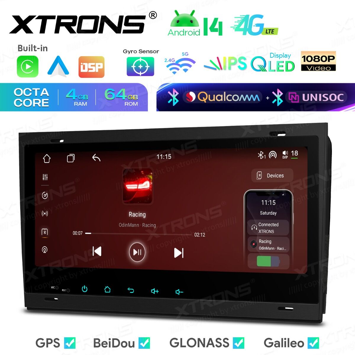 Audi A4/S4/RS4/Seat 2000-2008 8.8″ Android 14 Car Stereo for Audi / SEAT | 8-Core 4GB RAM 64GB SSD | Wireless CarPlay & Android Auto | Dual Bluetooth & Inclinometer | IM84A4AH