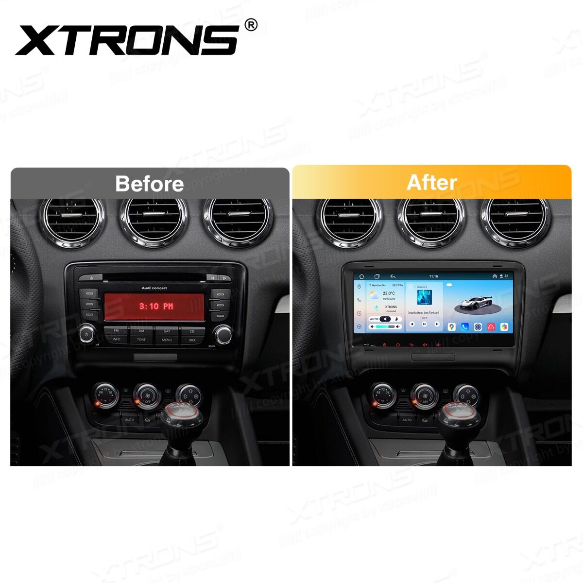 AUDI TT MK2 8J 2006 -2014 7" Android 14 Carplay Android auto wireless wifi bt gps 4g IM84TTAH