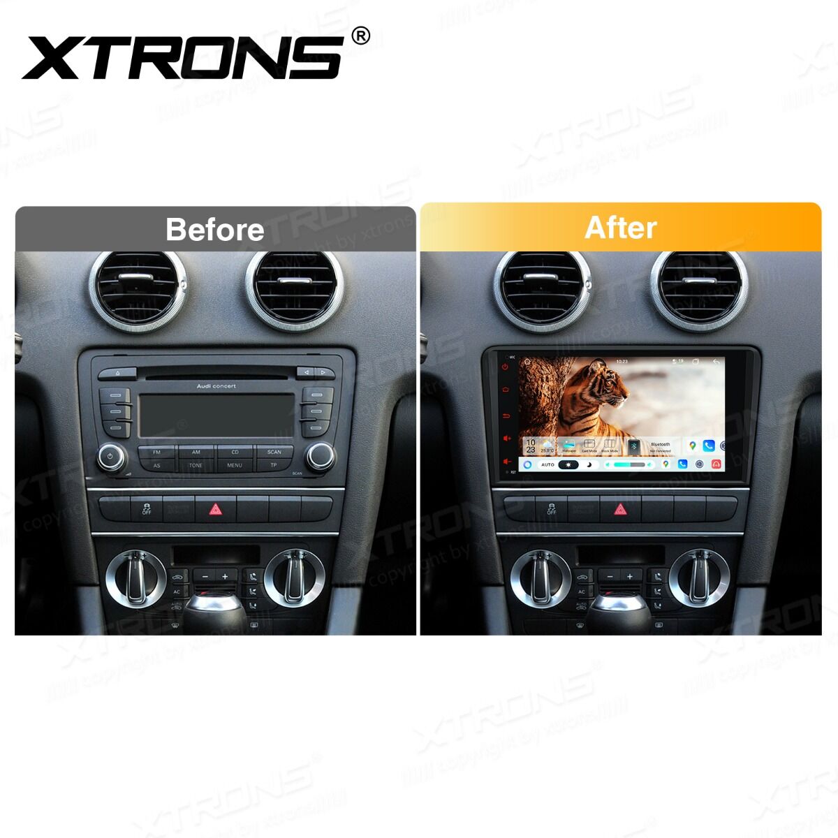 Audi A3/S3/RS3 8,8" Android 14  8-Core, 8 GB di RAM,128 GB di SSD  CarPlay wireless e Android Auto  Doppio Bluetooth e inclinometro IMH84A3AL