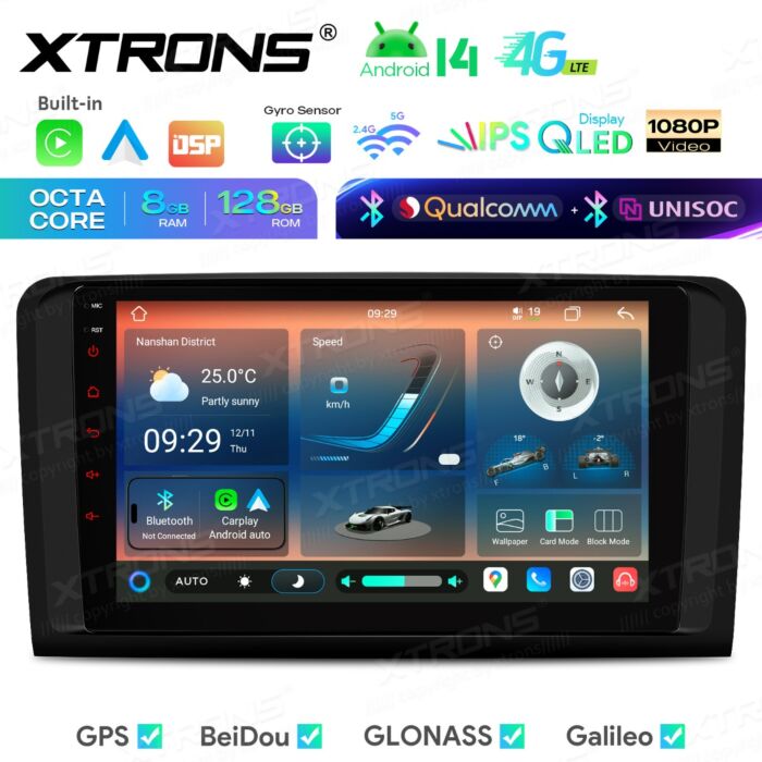 Autoradio Android da 9 pollici per Mercedes-Benz Classe ML/Classe GL | Apple CarPlay e Android Auto | IMHP94M164