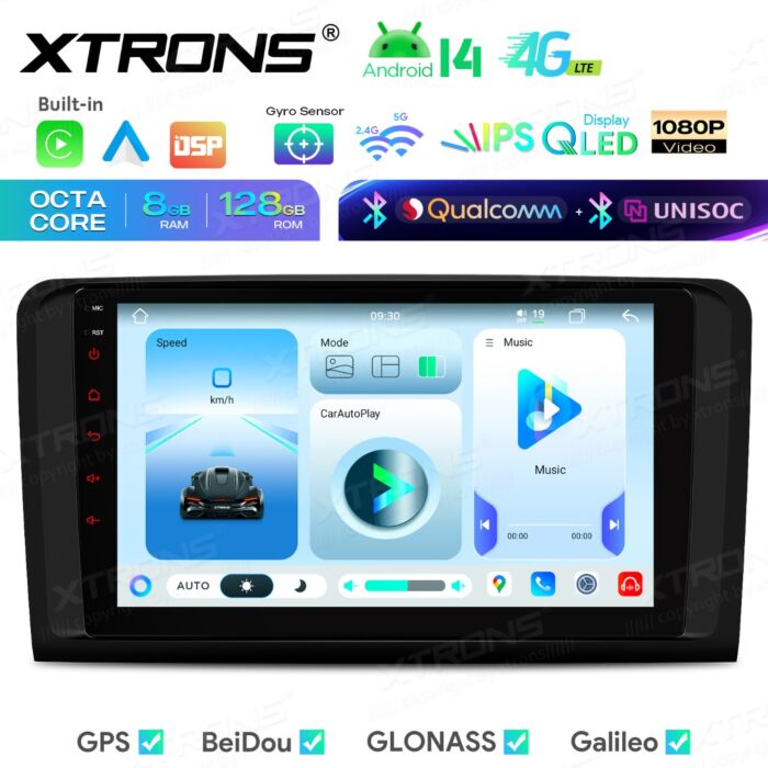 Autoradio Android da 9 pollici per Mercedes-Benz Classe ML/Classe GL | Apple CarPlay e Android Auto | IMHP94M164