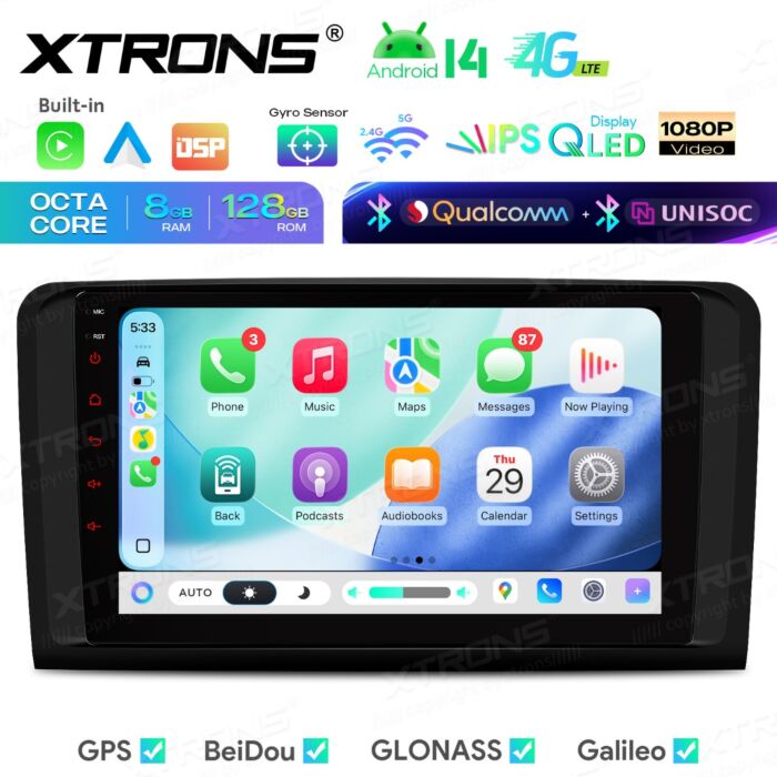 Autoradio Android da 9 pollici per Mercedes-Benz Classe ML/Classe GL | Apple CarPlay e Android Auto | IMHP94M164