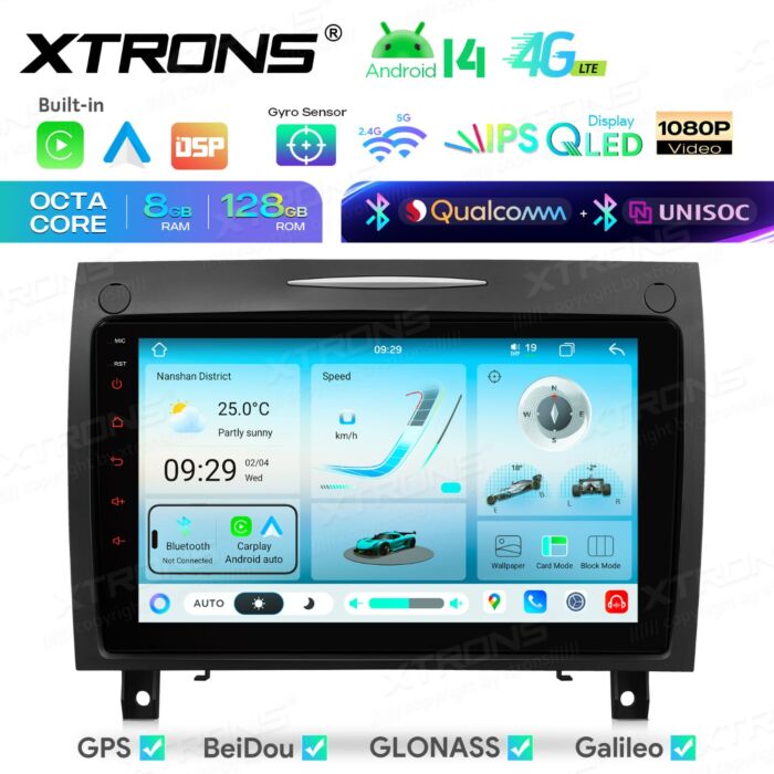 Autoradio Android da 9 pollici per Mercedes-Benz Classe SLK | Apple CarPlay e Android Auto | IMHP94M350