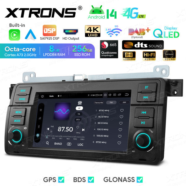 BMW E46 M3/ Rover 75/ MG ZT 7" Android 14 8/256 gb octacore Car Radio DVD Player 4G DSP CarPlay Android Auto wireless  IQ7446BL