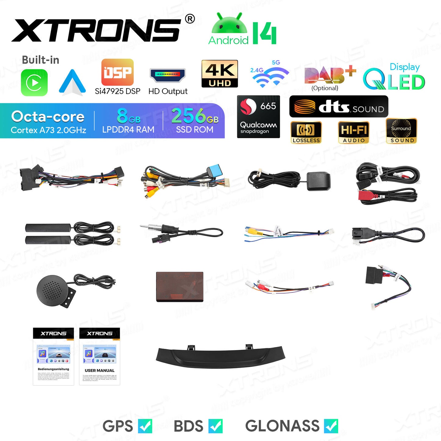 Ford Focus 3 Mk 3 2011 - 2019 9" Android 14 8/256 GB RAM OCTACORE Carplay Android auto wireless wifi bt gps 4g IQP94FSFP