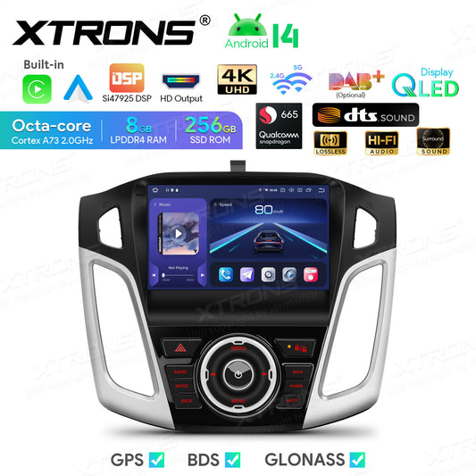 Ford Focus 3 Mk 3 2011 - 2019 9" Android 14 8/256 GB RAM OCTACORE Carplay Android auto wireless wifi bt gps 4g IQP94FSFP