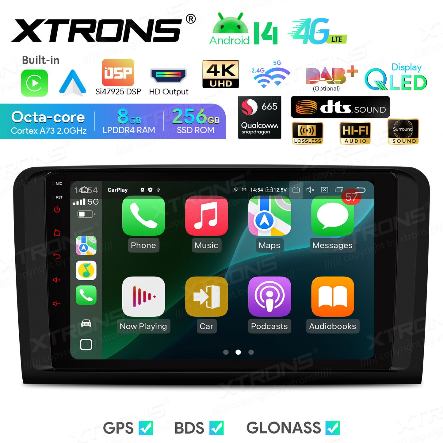 Autoradio Android da 8 pollici per Mercedes-Benz | Apple CarPlay e Android Auto | IQP94M164P