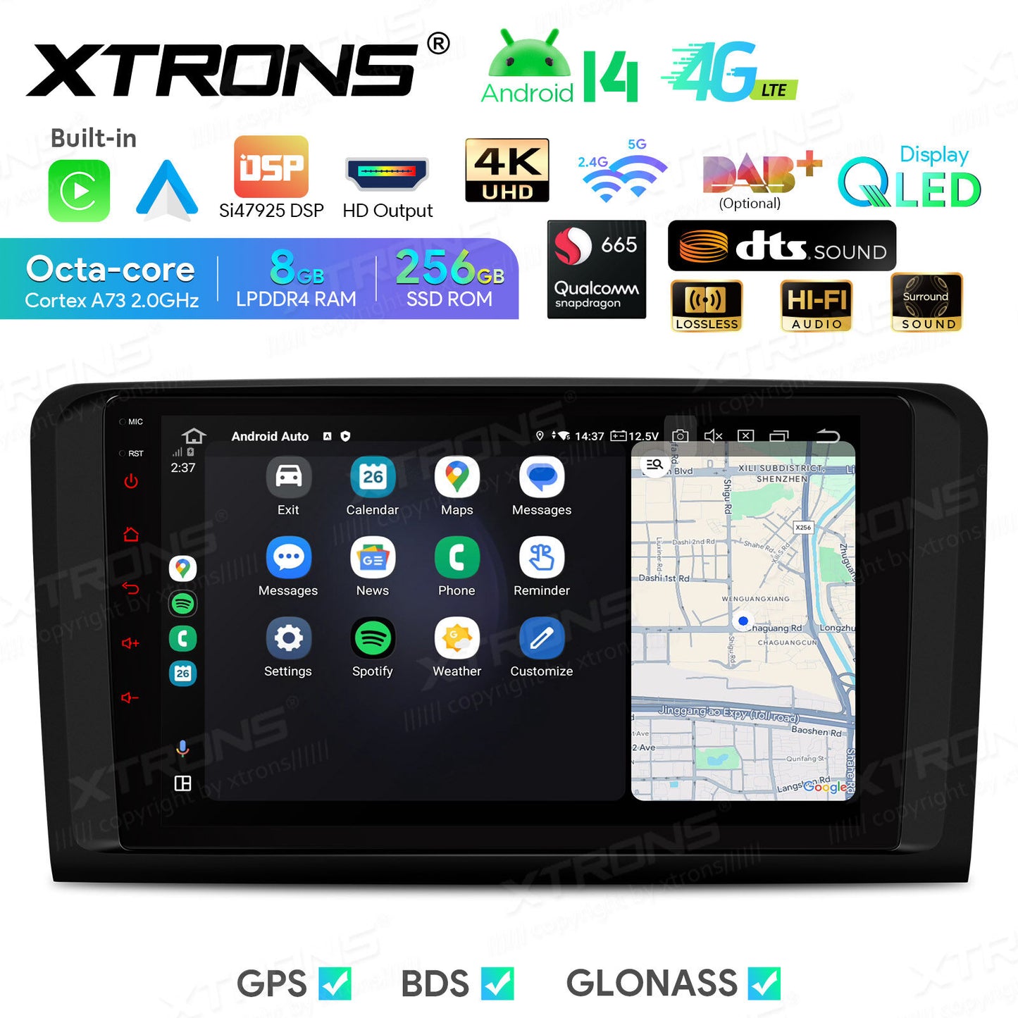 Autoradio Android da 8 pollici per Mercedes-Benz | Apple CarPlay e Android Auto | IQP94M164P