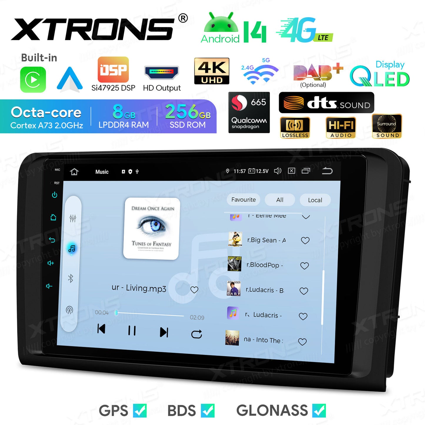 Autoradio Android da 8 pollici per Mercedes-Benz | Apple CarPlay e Android Auto | IQP94M164P