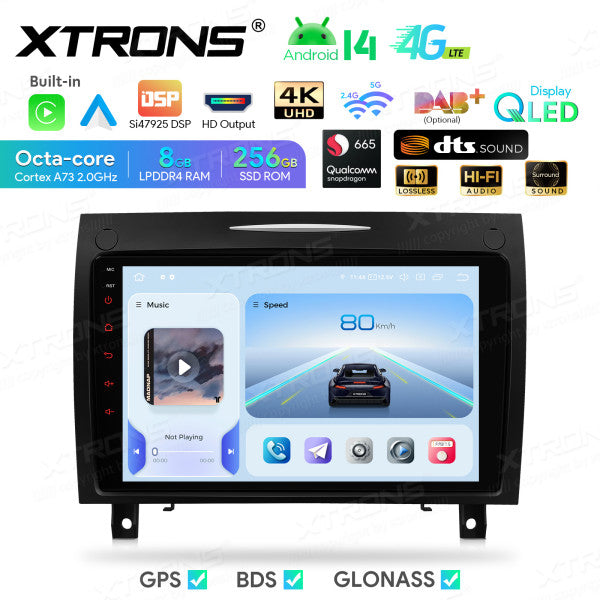 Mercedes SLK-Class R171 9" QLED Android 14  8+256GB  DSP Wireless CarPlay Android auto  4G WIFI IQP94M350P
