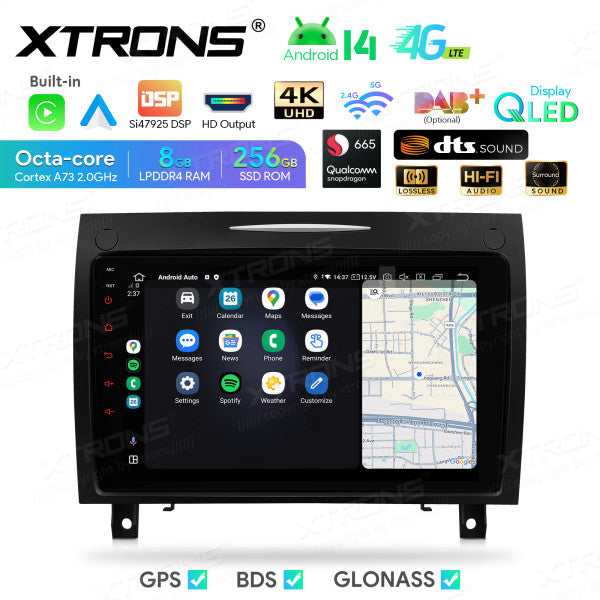 Mercedes SLK-Class R171 9" QLED Android 14  8+256GB  DSP Wireless CarPlay Android auto  4G WIFI IQP94M350P
