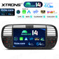 FIAT 500 2007-2015 7" Android 14 Octa-core 4+64GB  Multimedia Player  Radio DSP 4G CarPlay Android auto wireless PX7450FBL