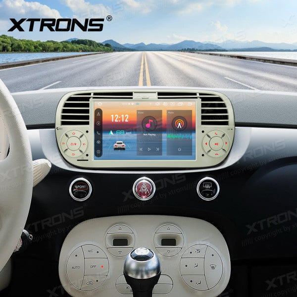 FIAT 500 2007-2015 7" Android 14 Octa-core 4+64GB  Multimedia Player  Radio DSP 4G CarPlay Android auto wireless PX7450FCL