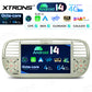 FIAT 500 2007-2015 7" Android 14 Octa-core 4+64GB  Multimedia Player  Radio DSP 4G CarPlay Android auto wireless PX7450FCL
