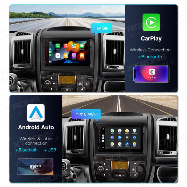 Fiat Ducato Android 14  7" 4+64 GB  Octacore Carplay Android Auto wireless Wifi  4G DSP PX74DTFLGS