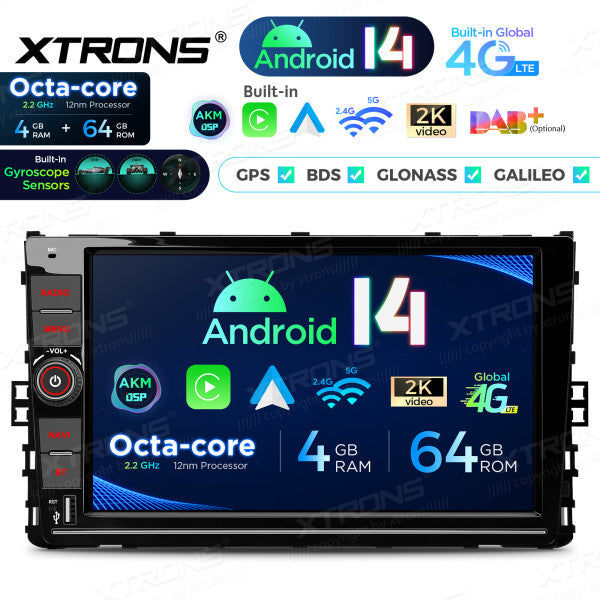 Volkswagen | Android 14 | Octa Core | 4GB RAM / 64GB ROM | Carplay Android auto wireless  4G LTE RDS USB | PX94MTNVGS
