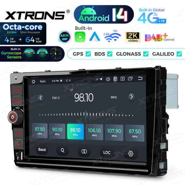 Volkswagen | Android 14 | Octa Core | 4GB RAM / 64GB ROM | Carplay Android auto wireless  4G LTE RDS USB | PX94MTNVGS