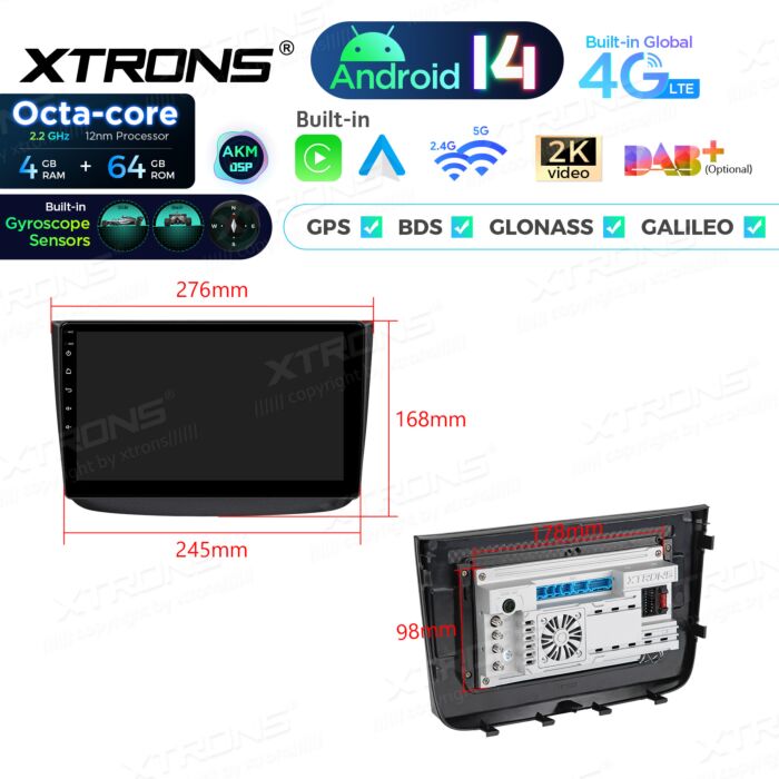 Autoradio Android da 10,1" per Mercedes-Benz Viano Vito W639 | Apple CarPlay e Android Auto | PXP14M639GDAB