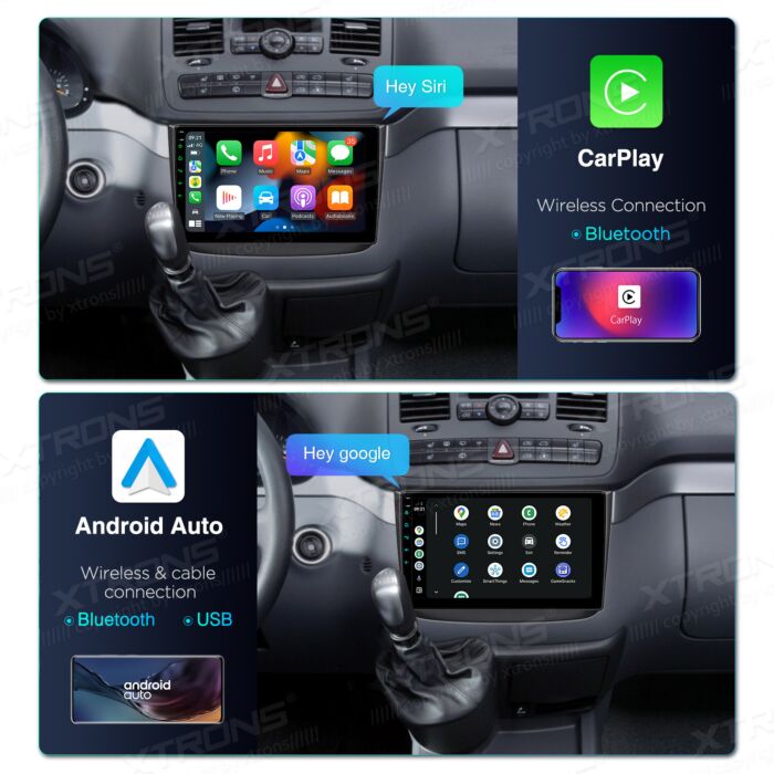 Autoradio Android da 10,1" per Mercedes-Benz Viano Vito W639 | Apple CarPlay e Android Auto | PXP14M639GDAB